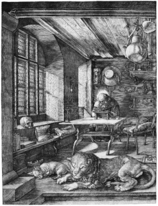 St Jerome in his study by A Durer