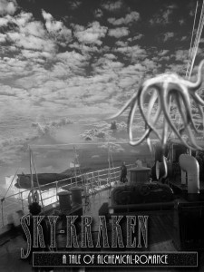 A Sky-Kraken attacks a flying-ship over the coast of England