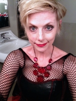 Selfie as Clytemnestra at the Long Center, mid-Deus Ex Machina. You get tousled slaughtering your husband then swanning off with your psychopath boyfriend.