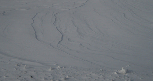 snow ripples