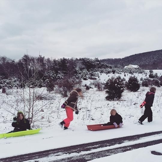 Playing in the snow