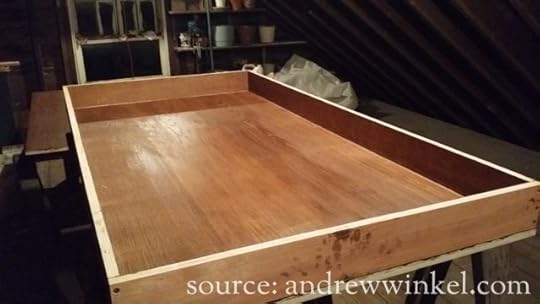 The assembled interior of the game table
