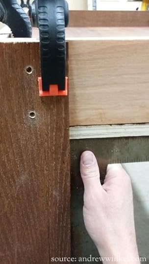 It is absolutely essential that each leg be checked for square before drilling the hole for the joint connectors.