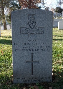 The grave of Major the Hon. Charles Henry Lyell