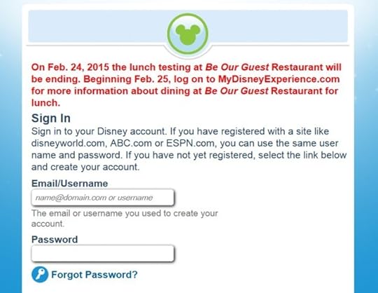 Be Our Guest Restaurant FastPass+ Removal