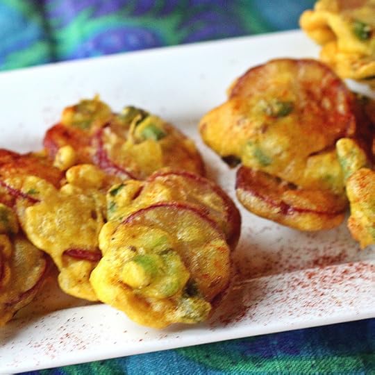 Radish and Scallion Pakoras
