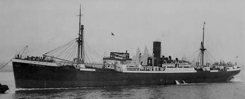 Clan Macnair in the Mersey off Liverpool, photographed before the war.