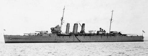 HMS Dorsetshire before the war (Imperial War Museum, Q 65701).