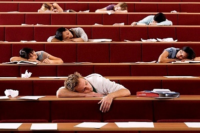 sleeping students