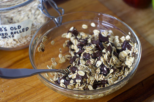 oats, chocolate, maple syrup, salt