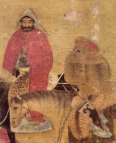 Mongol rider with administrator-Yuan