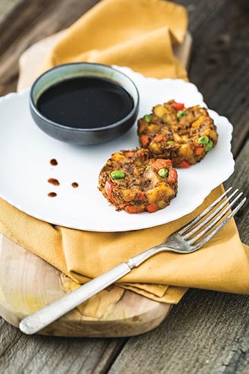 Potato & Pea Samosa Cakes from I Could Never Go Vegan | HealthySlowCooking.com