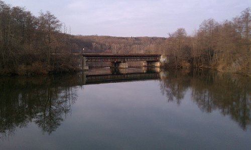 Huron River, winter morning