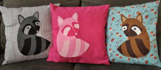 Racoons in Love Throw Pillows/Nancy Zieman's Pillow Challenge