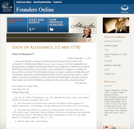 A Hamilton Oath of Allegiance FO