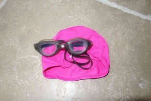 Swim hat and goggles