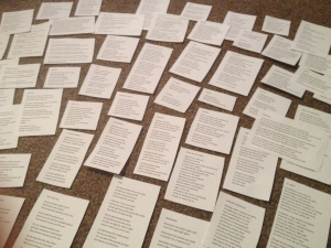 The selection process involved quite literally surrounding myself with poetry. 