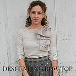 how to make the anthropologie shoulder bow top tutorial via Kristina J blog