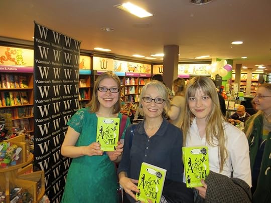With fellow Cambridge mystery authors Helen Moss and Clementine Beauvais.