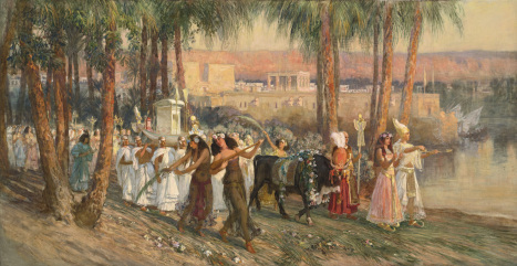Frederick Arthur Bridgman, A Procession in Honor of Isis or An Egyptian Procession, 1902
