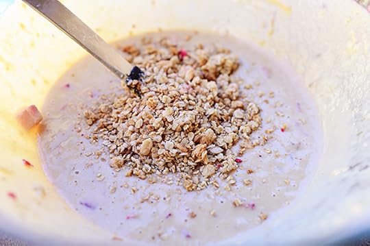 Strawberry Granola Pancakes