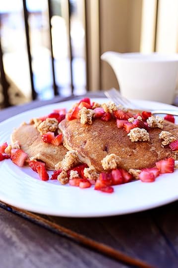 Strawberry Granola Pancakes