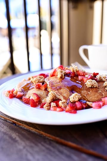 Strawberry Granola Pancakes