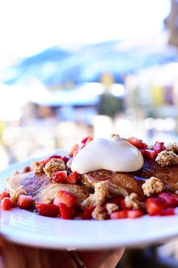 Strawberry Granola Pancakes