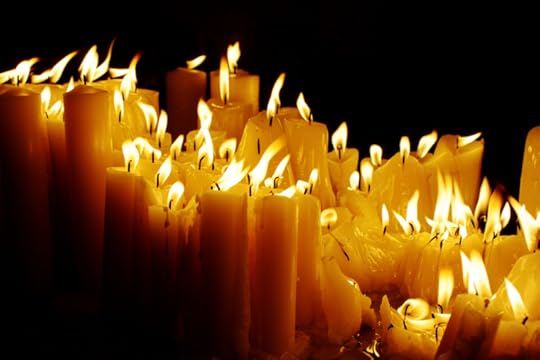 Candles at night