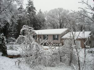 Our home on a winter's day