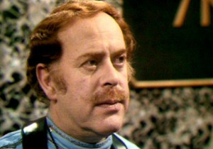 Clive Swift in Doctor Who. He is better known as Richard Bucket in Keeping Up Appearances.