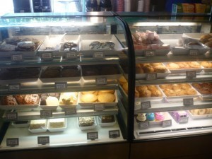 Pastries on display at Writer's Stop