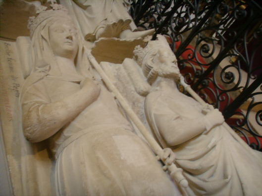 Bertrada and Pepin in Basilica of St. Denis
