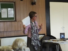 Pauline Rowson explaining how she writes her crime novels- Stoke WI