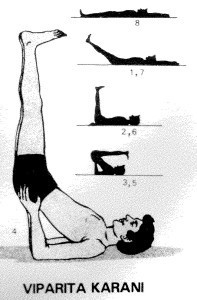 asanas Viparita karani asana