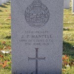 The grave of Private John Paul Mantell