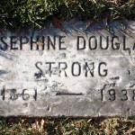 The gravestone for Josephine Douglass Strong in Arlington National Cemetery