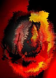 SHIVA IN RED AND YELLOW