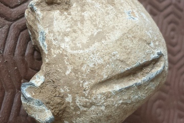 Found at the site of the Battle of Northampton, this lead ball is thought to be the oldest surviving cannonball in England.