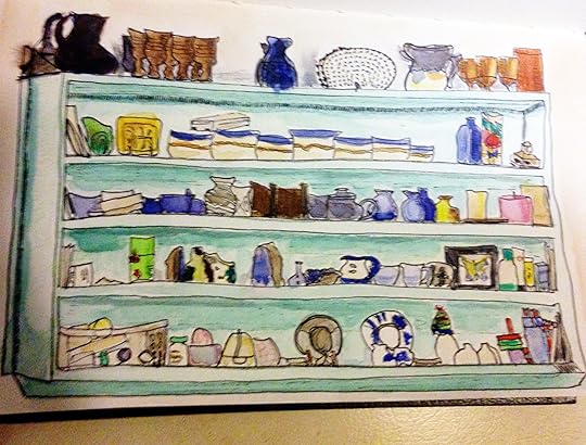 Watercolour, ink, coloured pencil - drawing details slowly