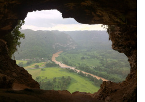 view from a cave