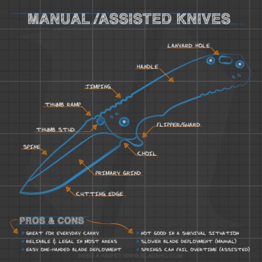 Anatomy of a Manual / Spring Assisted Folding Knife