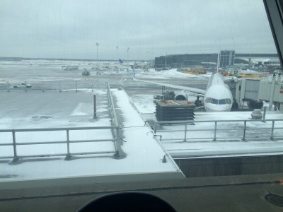 Boarding the last plane out of JFK before the blizzard. This kind of drama we can do without!