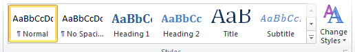 Word Styles