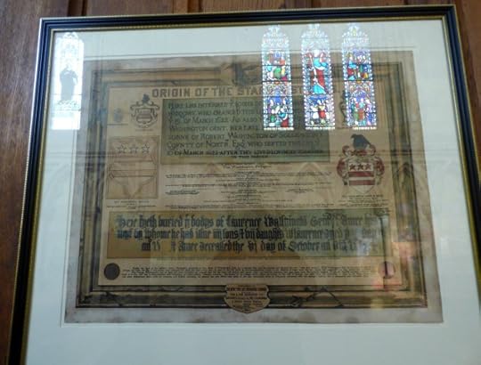 Transcript of the inscription from the tomb of Lawrence Washington (click to enlarge image)