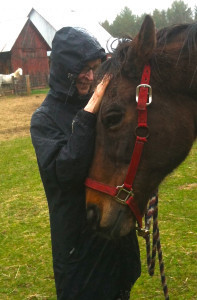 Me & Finn, rain, summer 2014