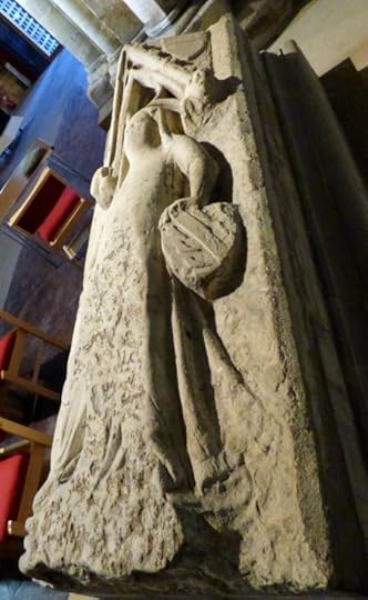 Tomb of margaret de Pickworth, her husband lies in the aisle opposite.