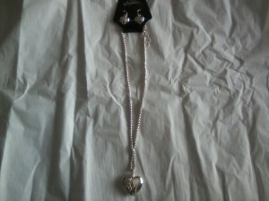 necklace and earrings