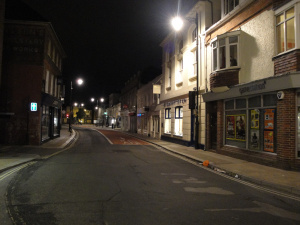 Newport_St_James'_Street_at_night
