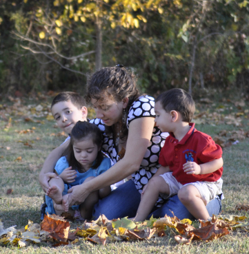 Kate with kids